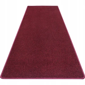 Chodnik bordowy 80x300cm, na korytarz-przepdpokój z krótkim włosem