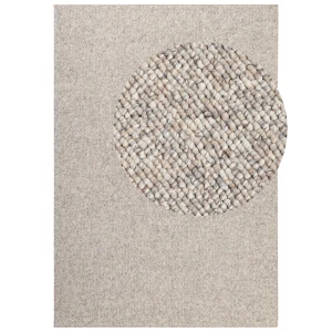 DYWAN tuftowany do salonu 160x230cm, Elle Decor Rocco, szaro kremowy płasko tkany