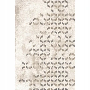 Dywan boho do salonu 160x230cm,kremowo szaro beżowy z miekkim włosem