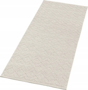 Chodnik sznurkowy 76x200cm, pałsko tkany na korytarz,przepokój , kremowy