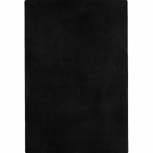 Dywan jednokolorowy 100x150cm, czarny z miękkim krótkim włosem