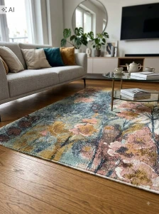 Dywan do salonu 160x230cm, wielokolorowy ,miękki włosie, pluszowe