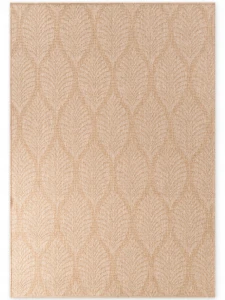 Dywan na taras 160x230cm NORTHRUGS LIORA - beżowo kremowy, dwustronny płasko tkany,zewnętrzno-wewnętrzny
