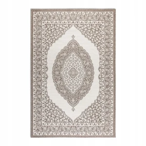 Dywan na taras 160x230cm Elle Decoration Gemini - beżowo kremowy, dwustronny płasko tkany,zewnętrzno-wewnętrzny