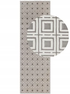 CHODNIK do korytarza 80x240cm, ELLE DECORATION Perles , kolor szaro kremowy
