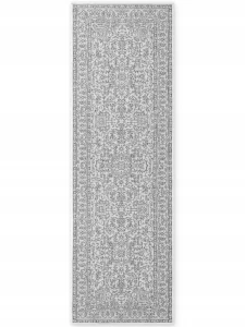 Chodnik 80x250cm NORTHRUGS DUET- szaro kremowy , płasko tkany, sznurkowy ,dwustronny,zewnętrzno-wewnętrzny
