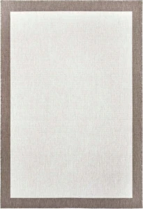 Dywan na taras 80x150cm NORTHRUGS  PANAMA- beżowo kremowy, dwustronny płasko tkany,zewnętrzno-wewnętrzny
