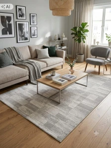 Dywan do salonu 190x270cm, wielokolorowy ,miękki włosie, pluszowe
