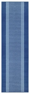 Chodnik na korytarz, przedpokój 80x500cm-Hanse Home z krótkim miękkim włosem, niebieski nowoczesny wzór