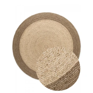 DYWAN okrągły ,naturalny z juty HANSE HOME Bouclé okrągły 240cm w kolorze beżowym