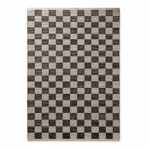 DYWAN naturalny z juty ELLE DECORATION HARVEST SIERRA 160x230cm w kolorze kremowo czarnym, tkany ręcznie, dwustronny