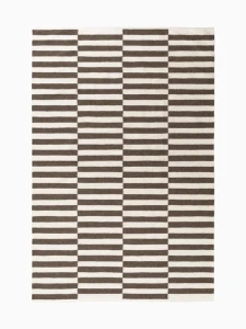 Dywan wełniany do salonu 160x230cm, brązowo kremowy nowoczesny wzór