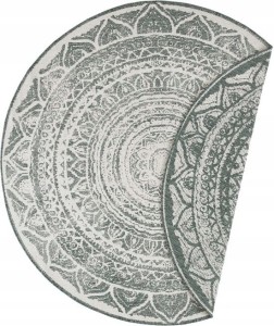 Dywan okrągły zielony płaskotkany, Siruma 140cm
