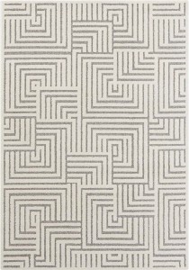 Dywan kremowy pluszowy premium z wzorem 120x170 cm
