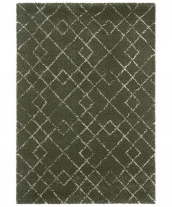 Zielony dywan shaggy do salonu, Archer 160x230 cm