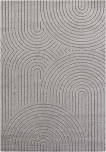 Dywan pluszowy do salonu 160x235cm-Elle DECORATION PANGLAO,szary nowoczesny wzór