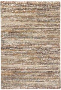 Dywan shaggy do salonu 80x150cm-Mint RUGS CHLOE ,beżowo brązowy wzór z miękkim włosiem