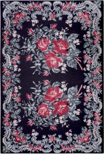 Orientalny czerwono-czarny dywan Nouristan Rozenkelim 160x230cm