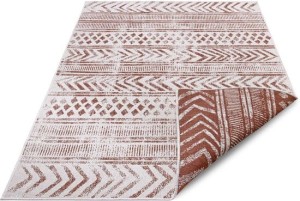 Dywan dwustronny,płasko tkany,sznurkowy, zewnętrzno-wewnętrzny Bougari Biri,rudy 120x170cm