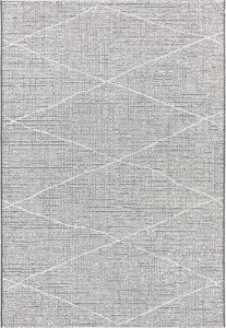 Dywan szary płasko tkany-sizal,zewnętrzno wewnętrzny Ell Decor 80x150